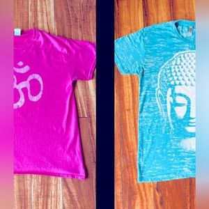 Men’s Graphic Buddha and Namaste Logo T-Shirts.